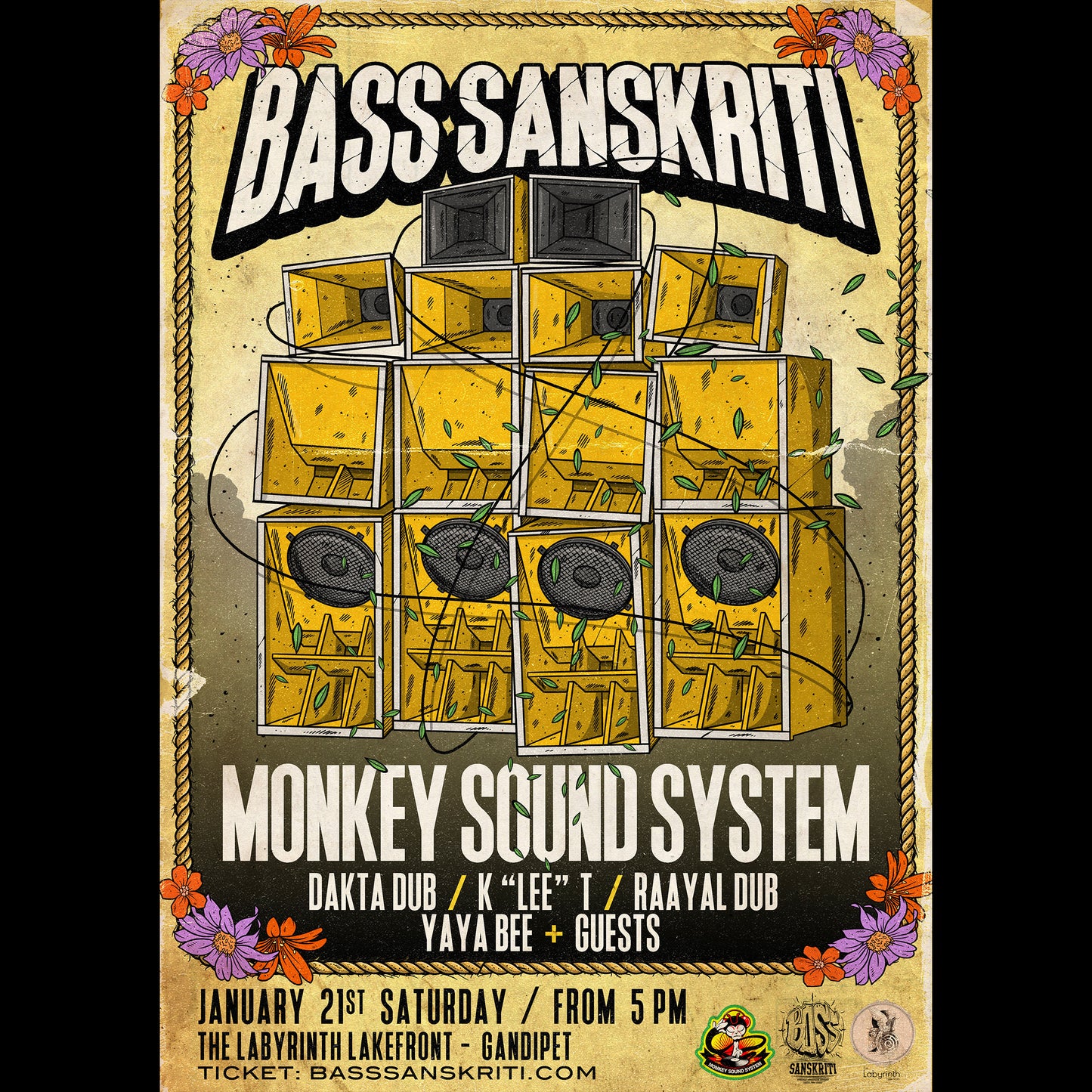 Bass Sanskriti ft Monkey Sound System @The Labyrinth Lakefront 21.01.2023